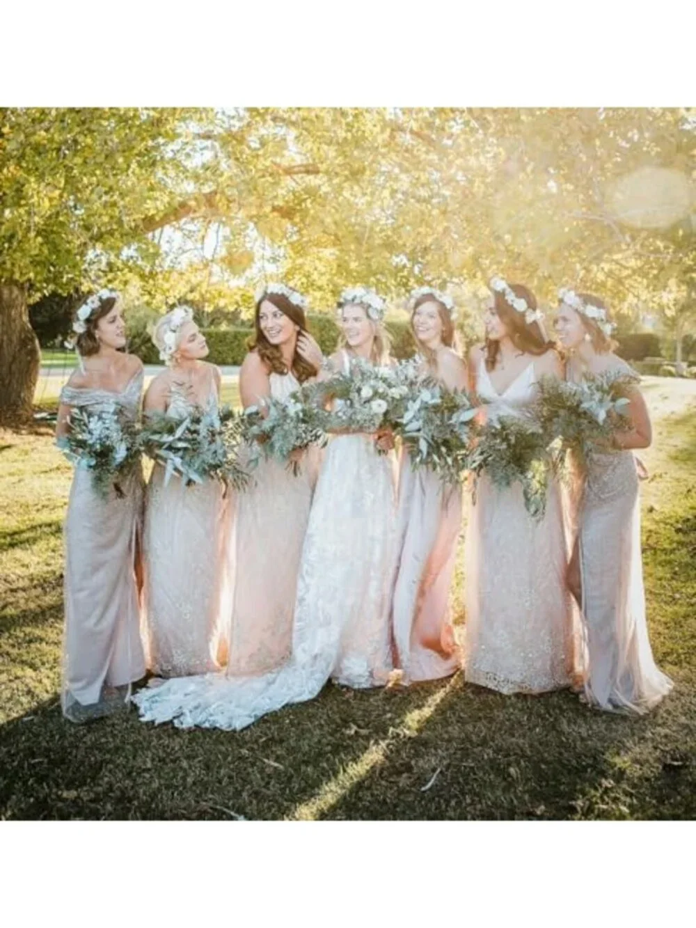 36pcs Bridesmaid Proposal Gifts - White & Dusty Blue Scrunchies, Hair Claws